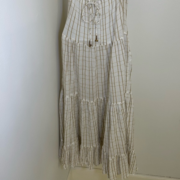 Free People Butter Yellow Maxi Dress w/ Pockets in Canvas Combo Small - Picture 9 of 11